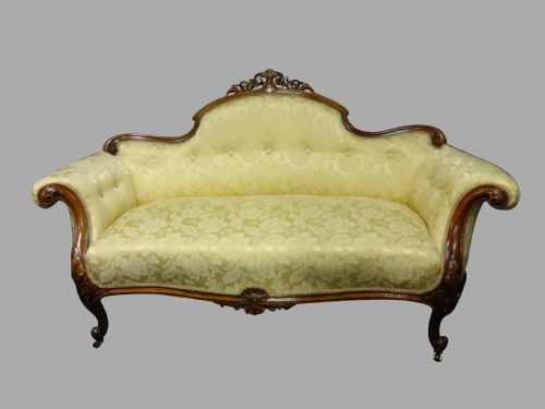 Wonderful Two Seater Walnut Settee