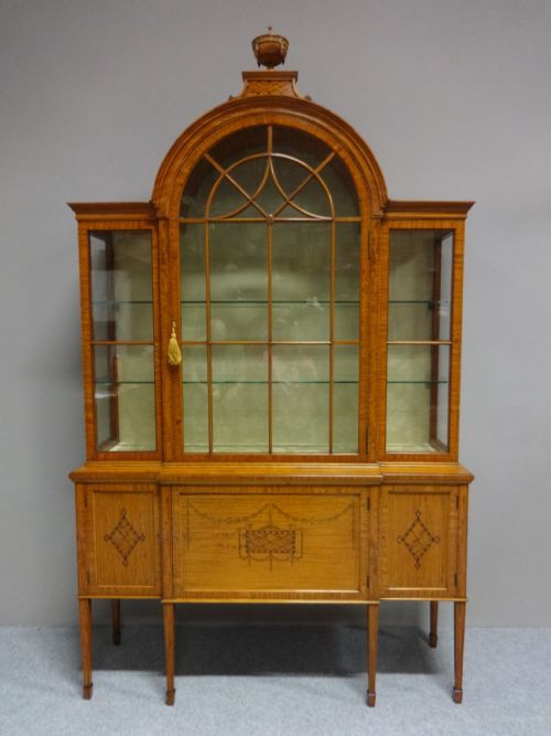 Wonderful Inlaid Satinwood Display Cabinet
