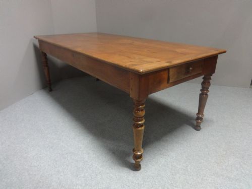 Large Extending French Cherry Farmhouse Dining Table