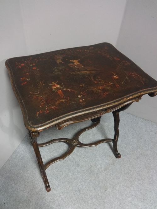 Fabulous Italian Painted Table with Drawer