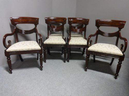 Excellent Set of Six William 4th Mahogany Dining Chairs
