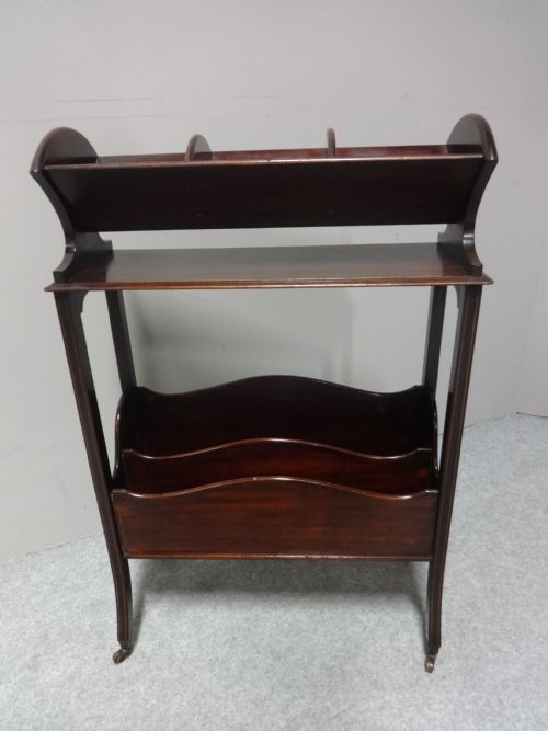 Mahogany Edwardian Book Trough