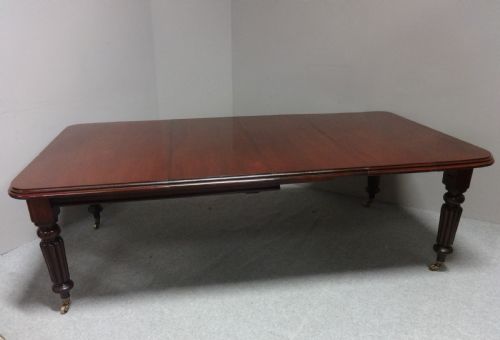 Two Leaf Victorian Mahogany Wind Out Dining Table