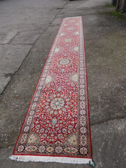 Huge Outstanding Kerman Silk Runner
