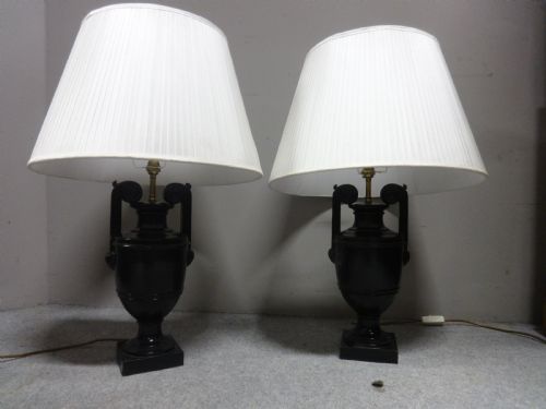 Fine Pair Laquered Table Lamps