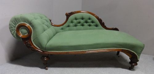 Wonderful Victorian Mahogany Chaise Lounge