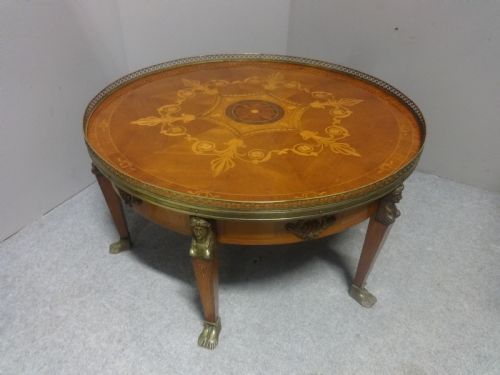Very Pretty French Inlaid Coffee Table