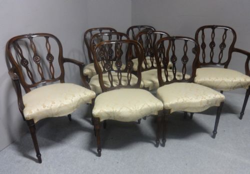 Set Eight Adams Mahogany Dining Chairs