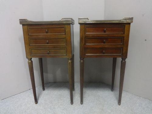 Good Pair French Empire Bedside Chests of Drawers