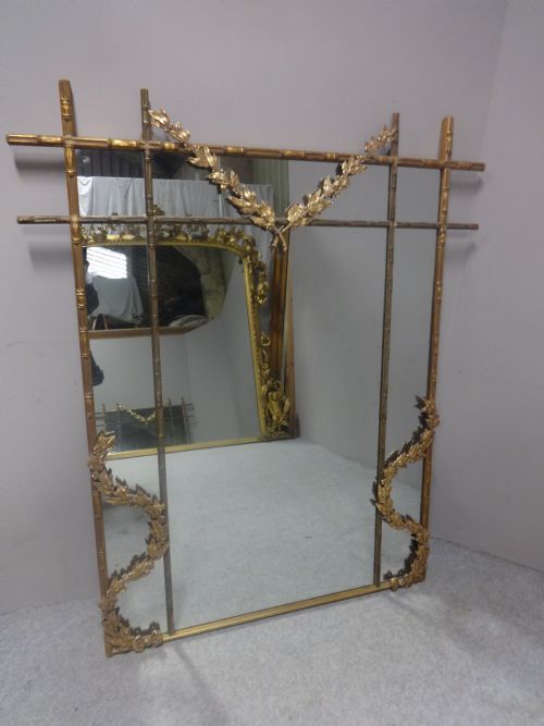 Faux Bamboo Gilt Wall Mirror