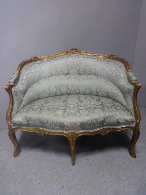 Super Two Seater Gilt Sofa
