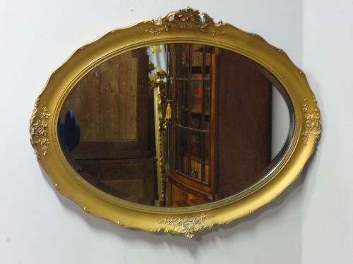 Edwardian Oval Gilt Mirror
