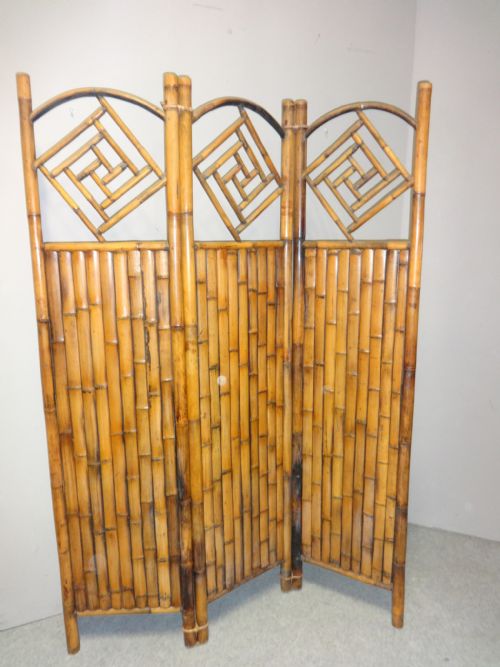 Wonderful Three Fold Bamboo Screen