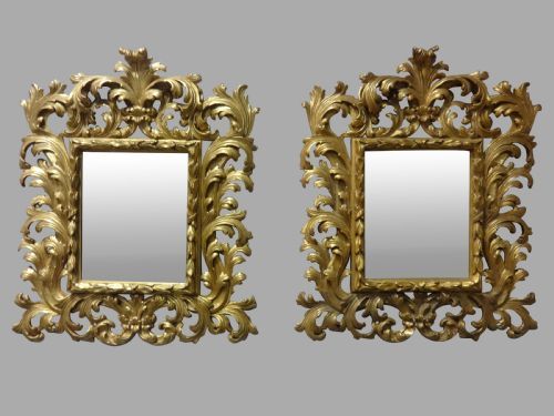 Superb Pair of Italian Florentine Gilt Mirrors