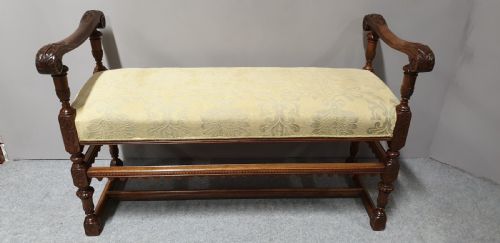 Top Quality French Walnut Duet Stool