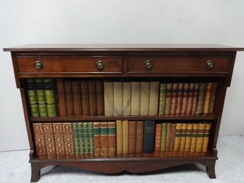 Mahogany Low Open Bookcase