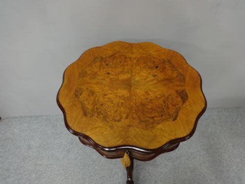 fig 1. Outstanding Burr Walnut Sewing Box