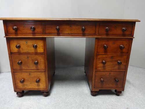 Very Good Mahogany Pedestal Campaign Desk