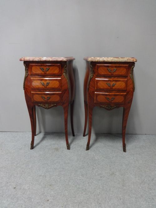 Excellent Quality French Bedside Lamp Chests of Drawers