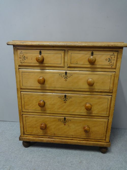 Painted Pine Chest of Drawers
