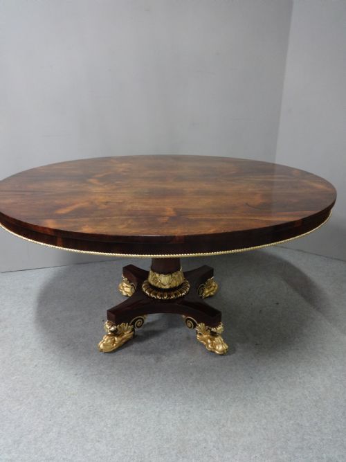 Large Outstanding Regency Rosewood Center Dining Table