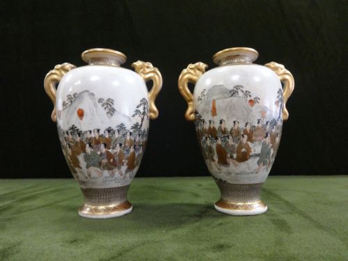 Very Good Pair Japanese Satsuma Vases