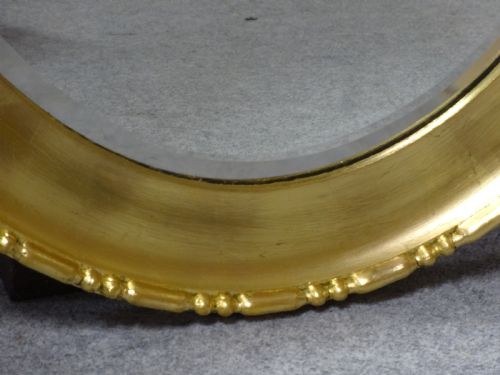 VERY GOOD EDWARDIAN OVAL GILT MIRROR - ADDITIONAL PHOTO 7
