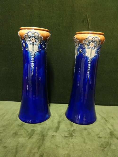 Pair of Royal Doulton Art Noveau Vases by Annie Partridge