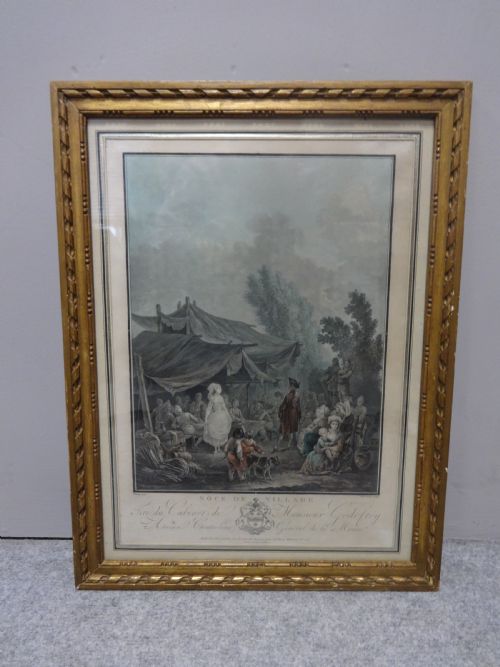 C18th French Hand Coloured Engraving