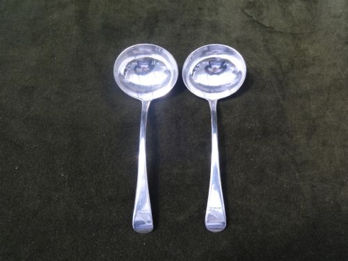 Pair Monogram Sauce Ladles London 1797