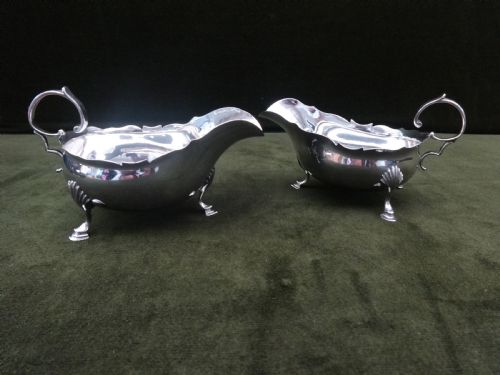 Good Pair of Victorian Silver Sauce Boats London 1899