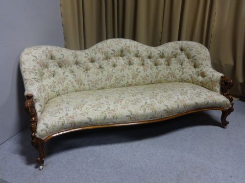 Wonderful Walnut Serpentine Sofa