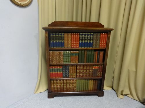 Victorian Inlaid Adjustable Open Bookcase