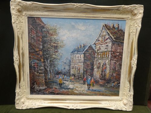 Good Oil on Canvas of a French Street