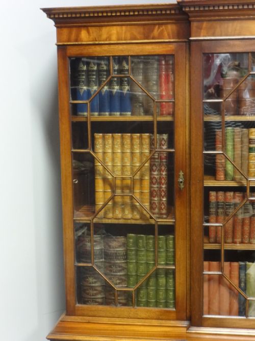 fig 1. Outstanding Mahogany Breakfront Secretaire Bookcase