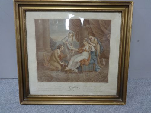 Regency Engraving 'Cleopatra' by Angelica Kauffman