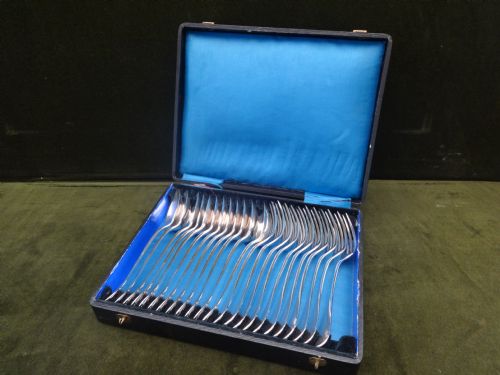 Boxed Set of French Boulenger Silver Spoons and Forks