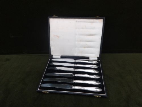 Boxed Set of Silver Cake Knives
