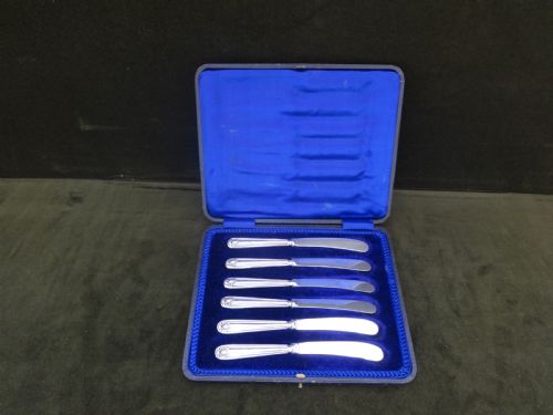 Cased Set of Silver Butter Knives