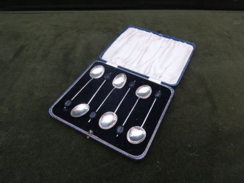 Boxed Silver Coffee Bean Spoons