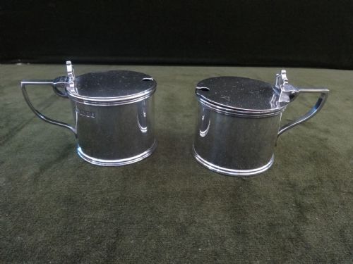 Pair Silver Mustard Pots London 1900