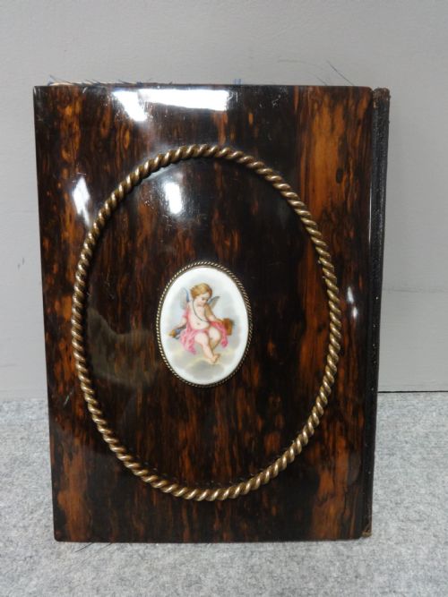 Victorian Coromandel Blotter with Sevres Plaque