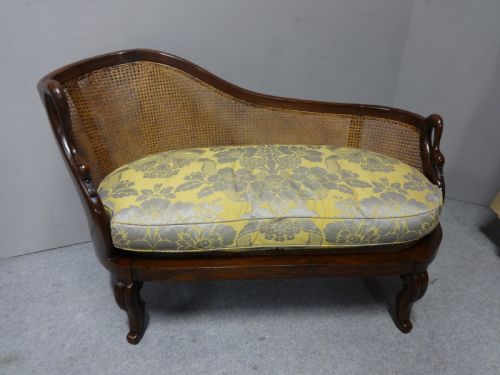 Wonderful Bergere Chaise Lounge of Small Proportions