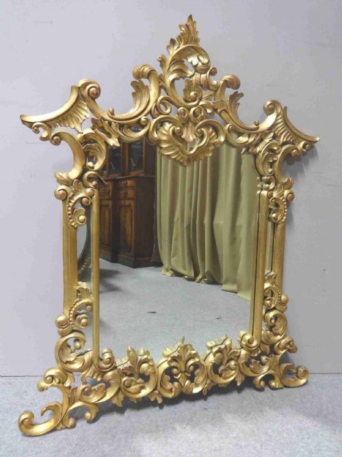 Large Gilt Overmantle Mirror