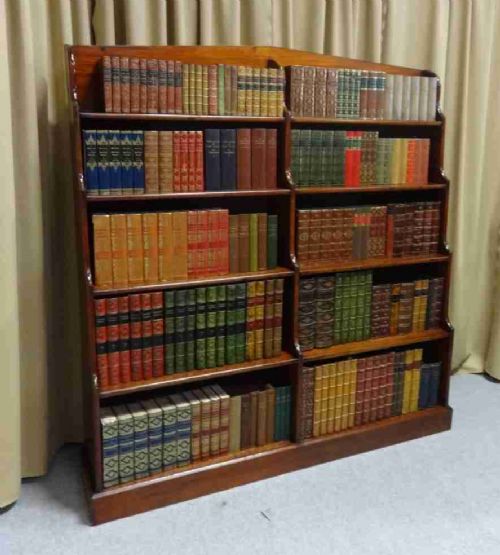 Wonderful Mahogany Waterfall Library Open Bookcase