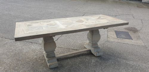 Superb Large Elm Refrectory Farmhouse Kitchen Table