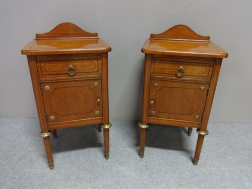 Top Quality Pair of French Satinwood Bedside Cabinets