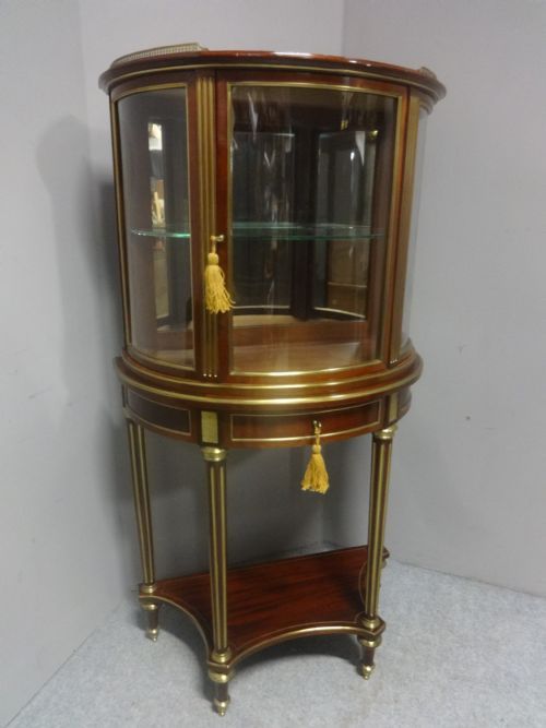 Exquisite French Demi Loon Display Cabinet