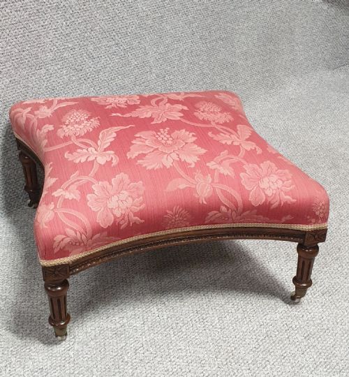 EXCELLENT QUALITY EDWARDIAN CONCAVE STOOL - ADDITIONAL PHOTO 1