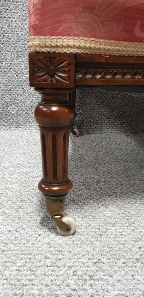 EXCELLENT QUALITY EDWARDIAN CONCAVE STOOL - ADDITIONAL PHOTO 4